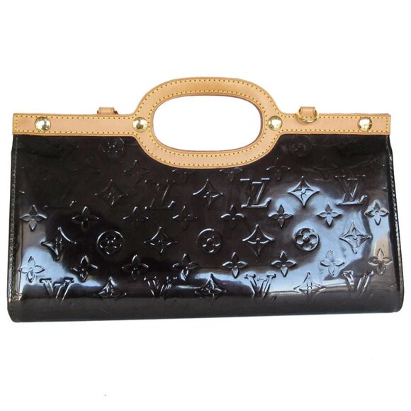 Auth LOUIS VUITTON Monogram Verinis Roxbury Drive Handbag Amarante Patent - Picture 1 of 12